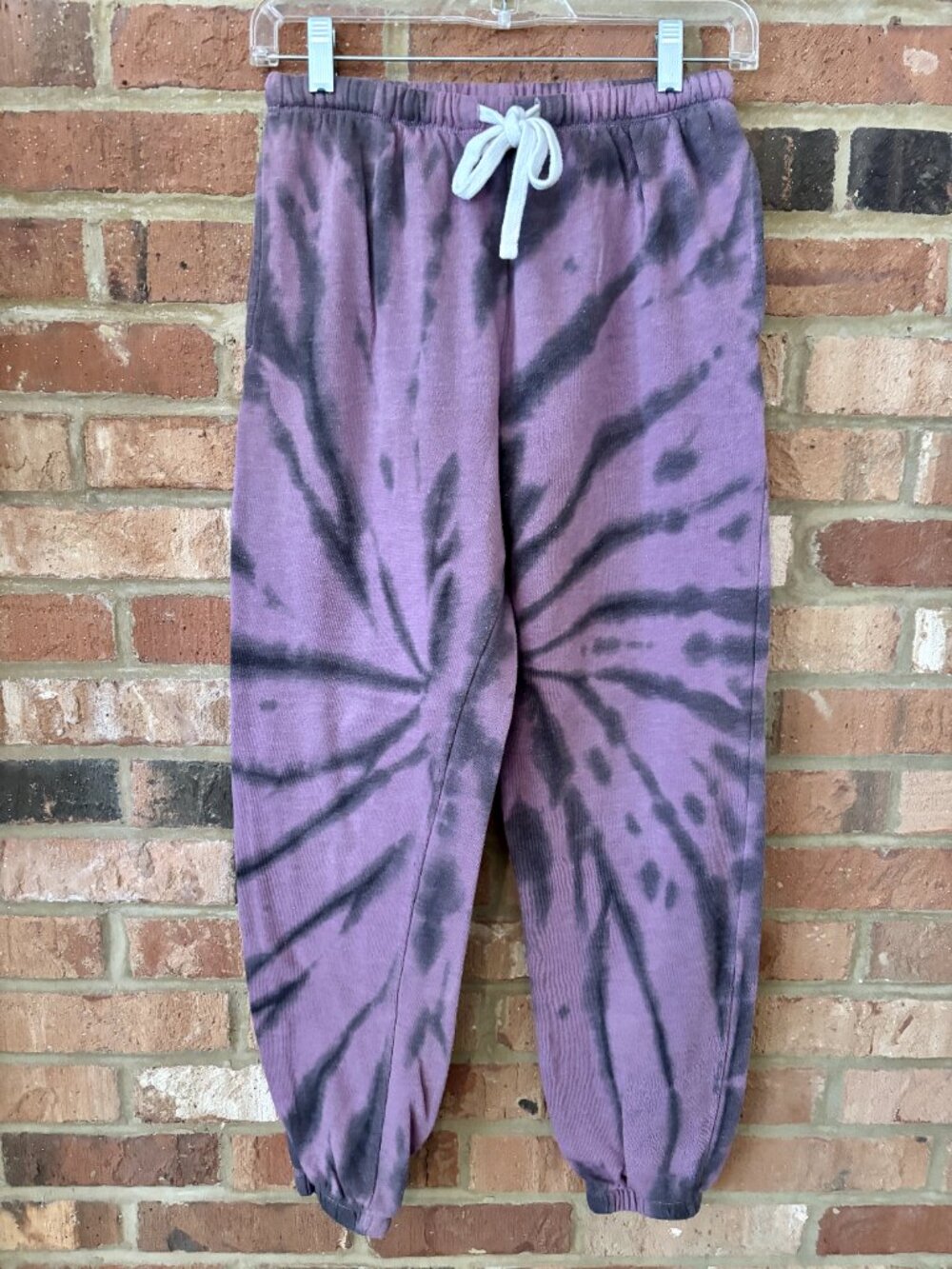 Garage Purple and Black Spiral Tie-Dye Joggers - Size XS
